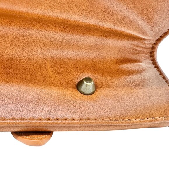 Leather Laptop Briefcase Adjustable Shoulder Strap Multiple Compartments Brown - Picture 11 of 16